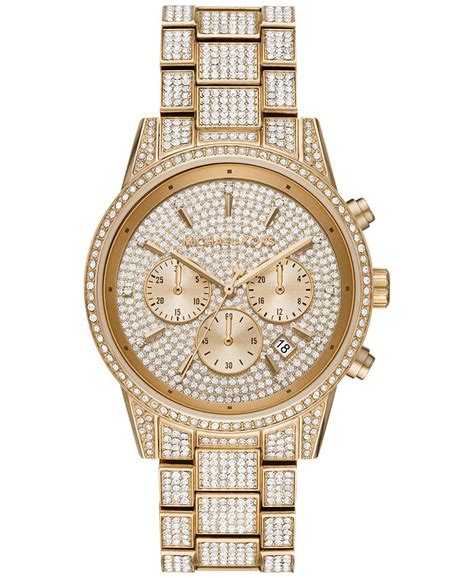 michael kors ritz pavé chronograph watch|Michael Kors Ritz Women's Watch, Stainless Steel and Pavé .